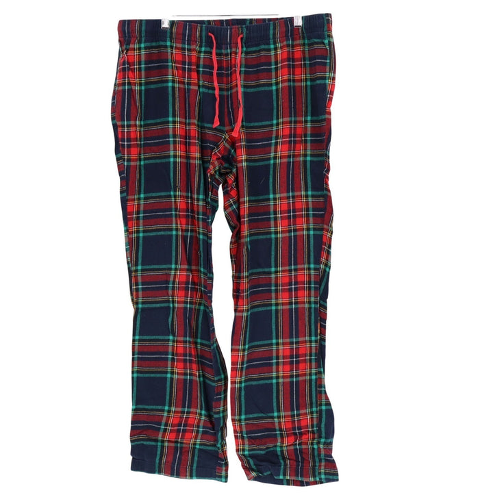 Old Navy Flannel Pajama Pants Womens Large Multi Plaid Cotton Drawstring Waist