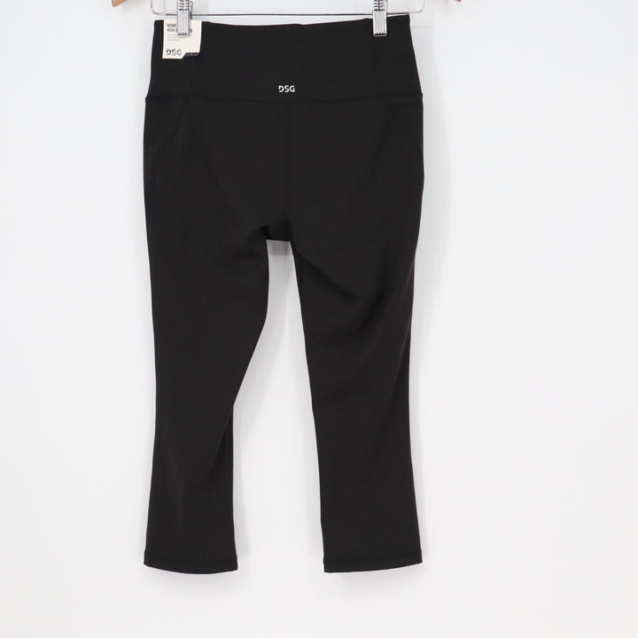 DSG Womens Momentum Capri Leggings Pure Black High Rise Small
