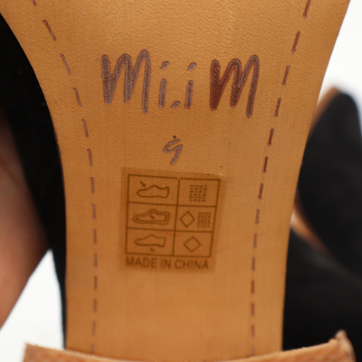 Mi.iM Womens Black Faux Suede Over The Knee Block Heel Boots Size 9 Pointed Toe