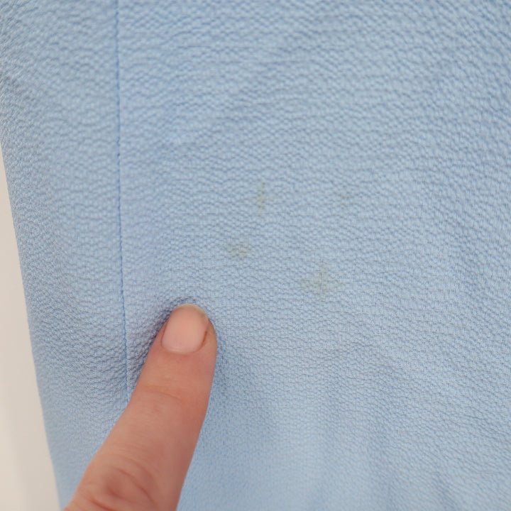 Showpo More Than This Midi Dress Light Blue Ruffle Strap Thigh Split US 0