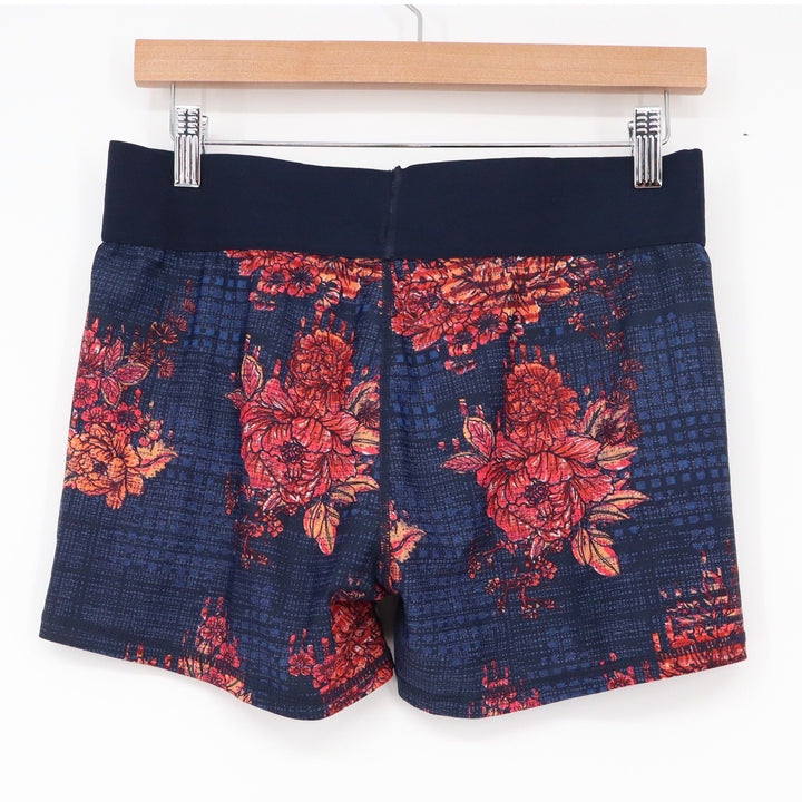 Cotton On Body Womens Floral Athletic Shorts Navy Red 666338 Size L