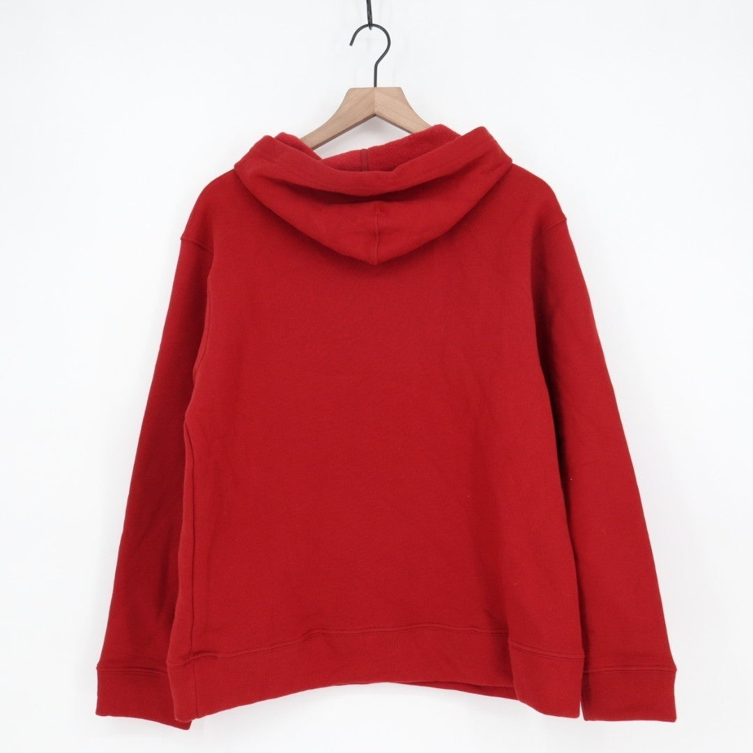 American Giant Midweight Hoodie Womens Large Red Relaxed Fit Fleece Lined Cotton