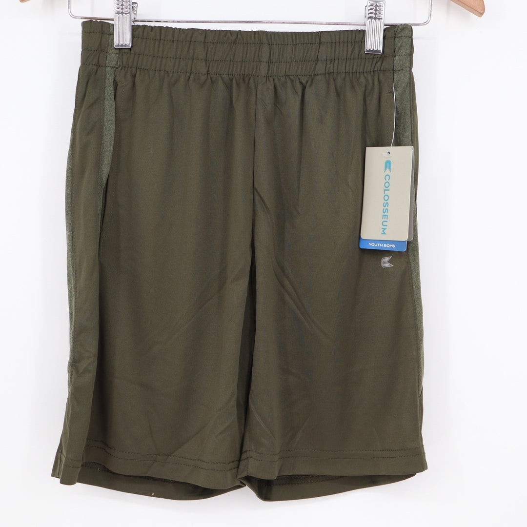 Colosseum Youth Boys Olive Green Athletic Active Shorts Medium RCABS40551 NWT