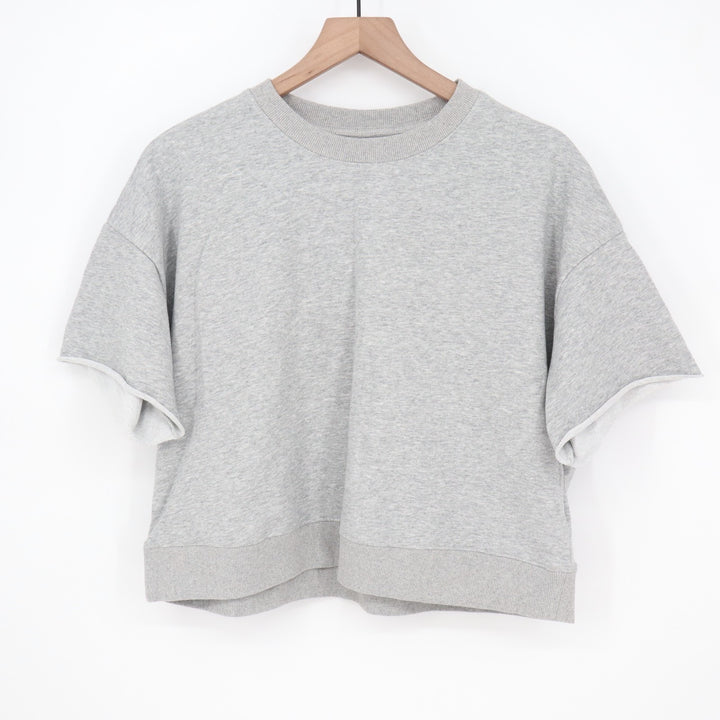 Fisoew Two Piece Set Womens Medium Light Gray Cotton Slash Pockets Activewear