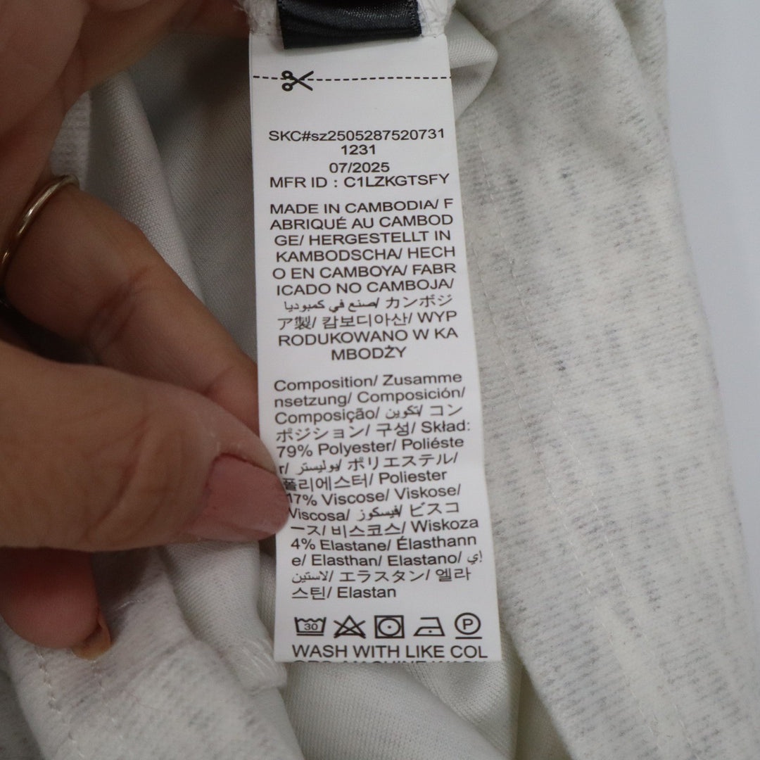 SHEIN Heather Oatmeal Wide Leg Lounge Pants Womens Medium Drawstring Relaxed