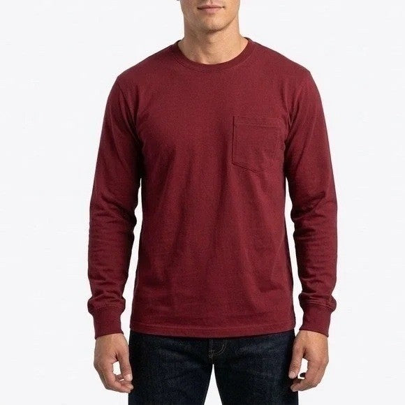 American Giant Shirt Mens Large Red 100% Cotton Casual Everyday Wear Crew Neck