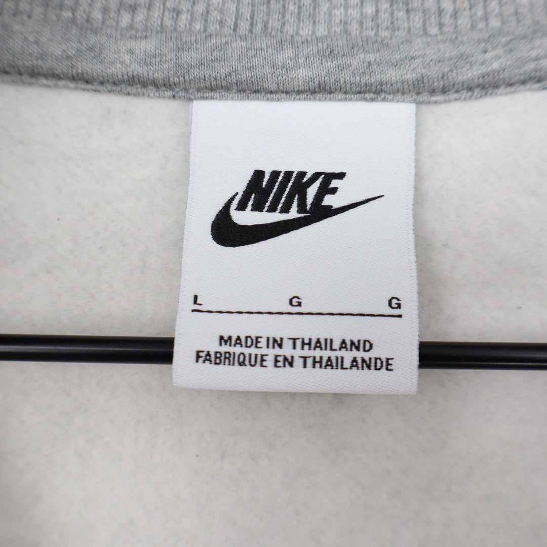 Nike Women Phoenix Crop QTR Zi USA Hockey Grey Fleece Pullover Large