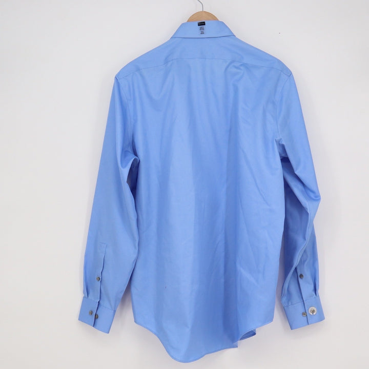 Calvin Klein Mens Slim Fit Infinite Non-Iron Dress Shirt Blue 16.5 34/35