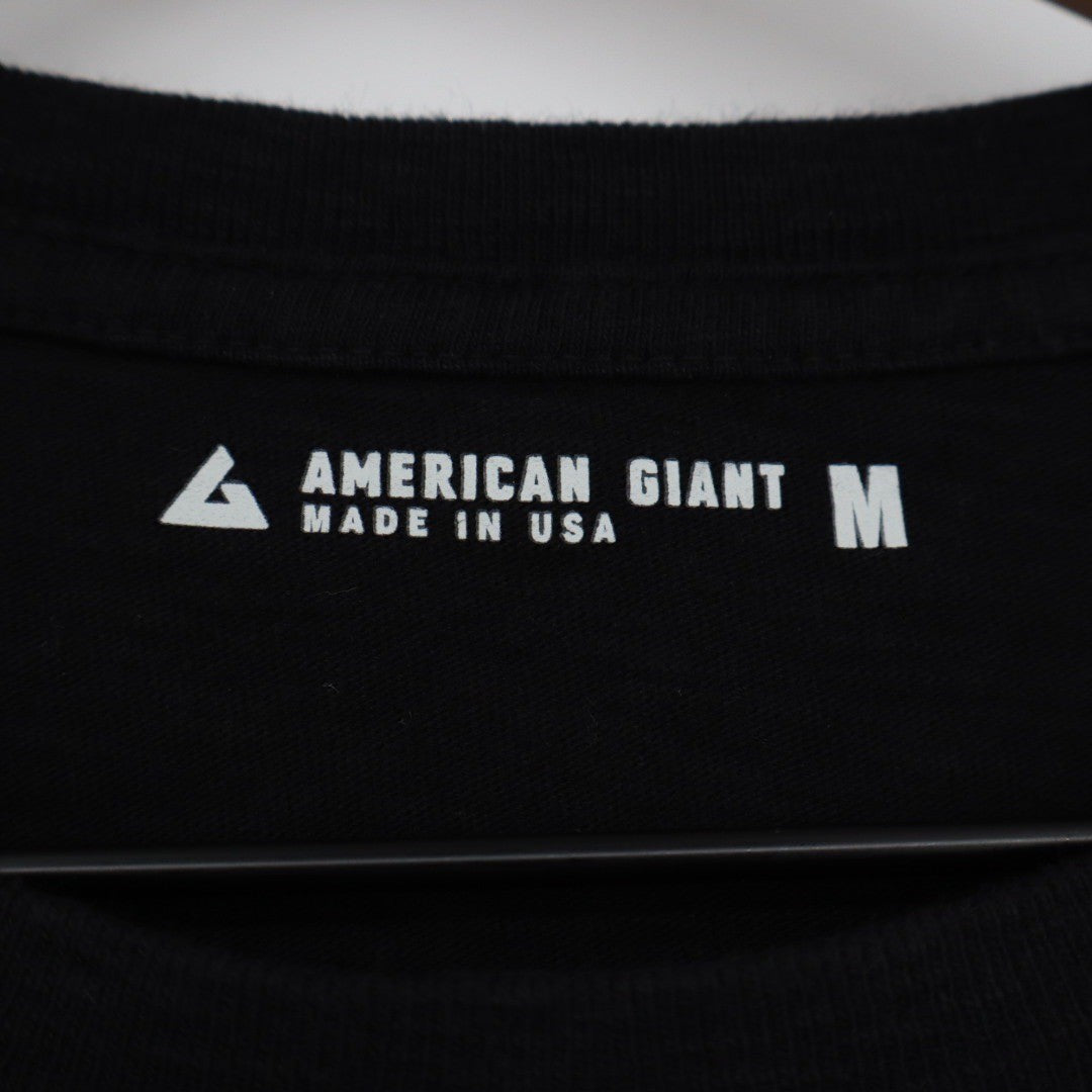 American Giant Classic Crew Neck T Shirt Black Made in USA Men's Size M