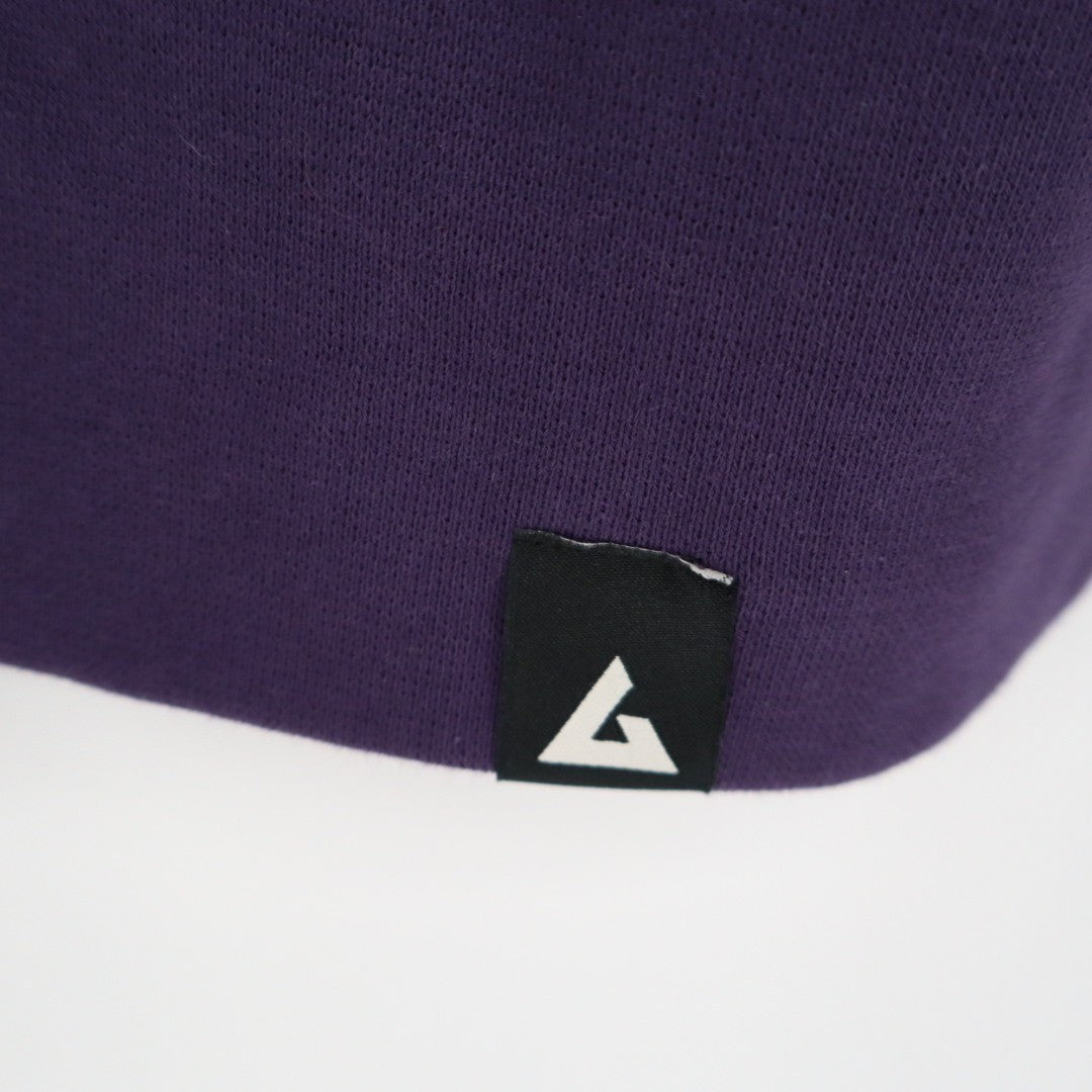 American Giant Hoodie Mens Small Purple Logo Fleece Lined Cotton Winter Full Zip