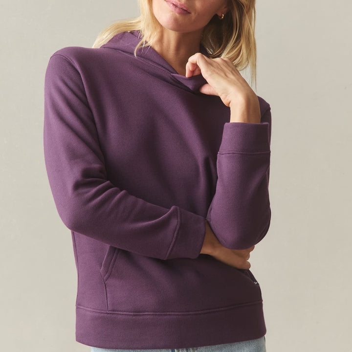 American Giant Midweight Hoodie Womens Large Blackberry Wine Fleece Lined Cotton