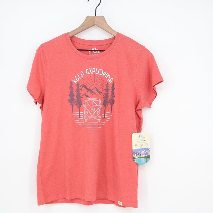 Mountain and Isles Keep Exploring Graphic Tee Dusty Rose Heather L