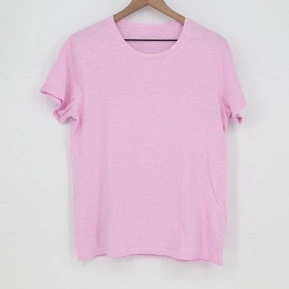 American Giant Premium Slub T-Shirt Womens M Pink Cotton Short Sleeve Crew Neck