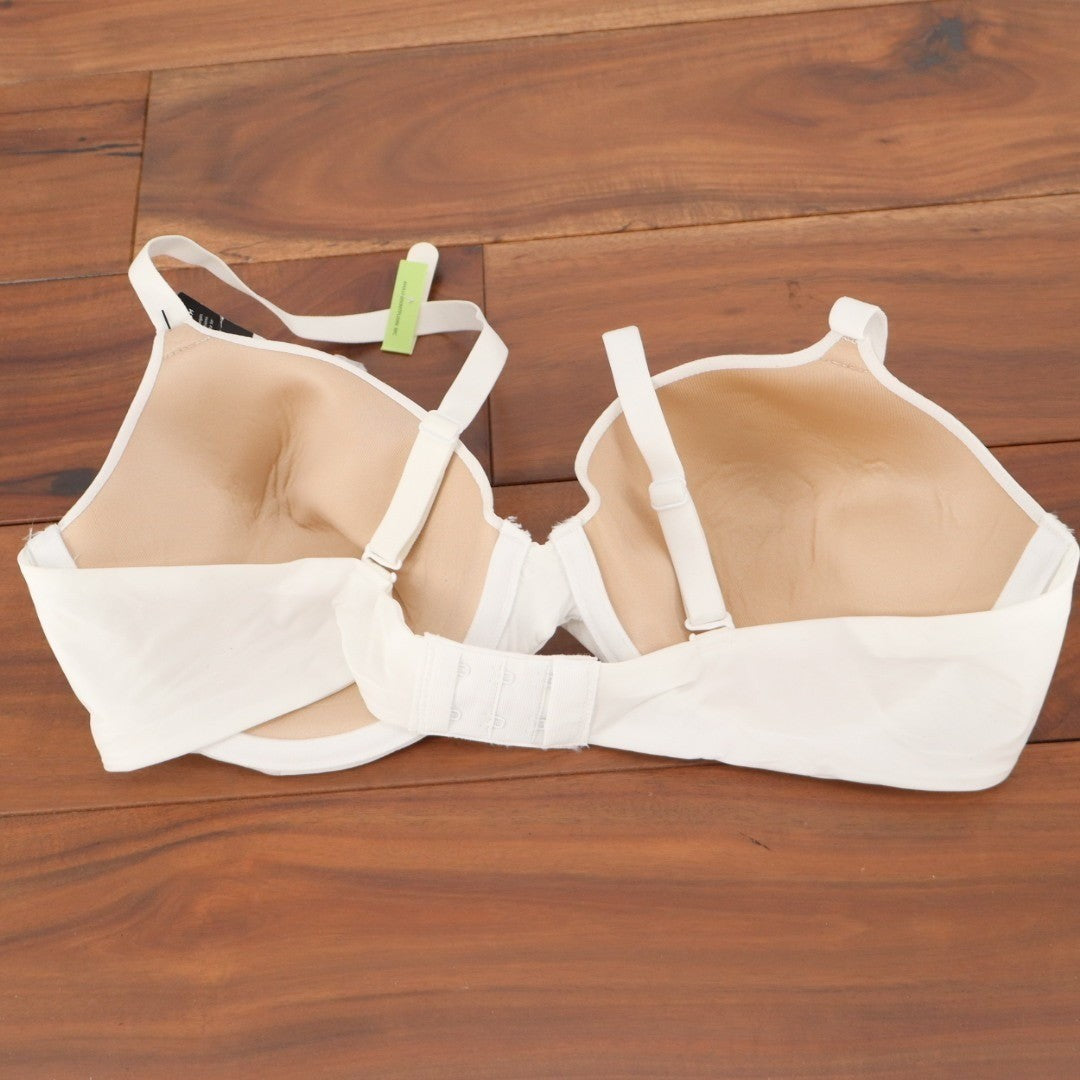 Maidenform One Fab Fit Everyday Modern Demi Bra Womens 38B White Nylon Underwire