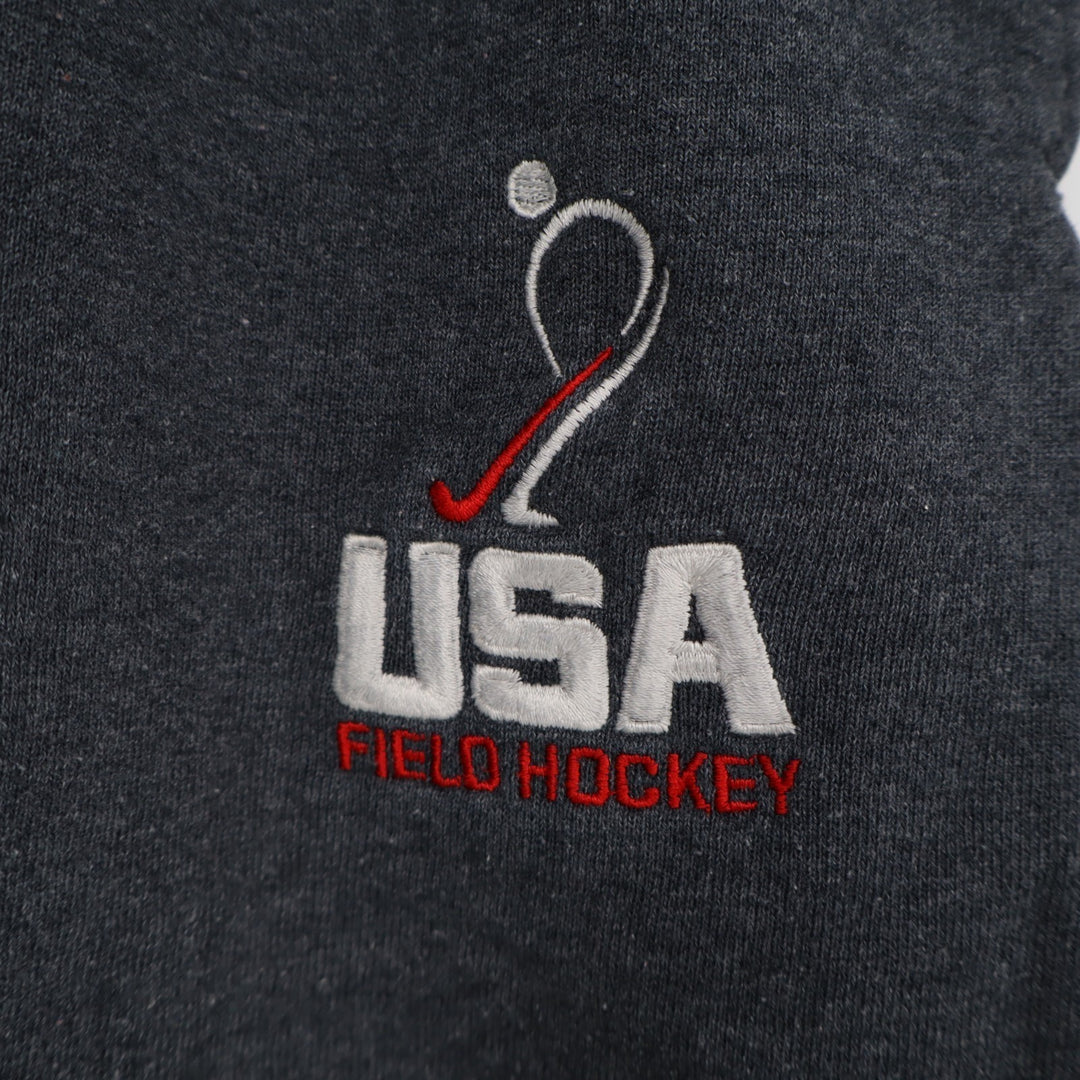 Russell Athletic USA Field Hockey Sweatpants Men Medium Gray Cotton Fleece Lined