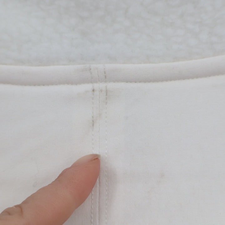 Allbirds Fluff Fleece Jacket Mens XL Cream Pockets Quarter Snap Outdoor Wear