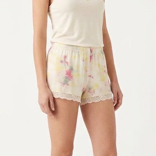 INC International Concepts Intimates Sleep Shorts Womens 2XL Multi Tie Dye Lace