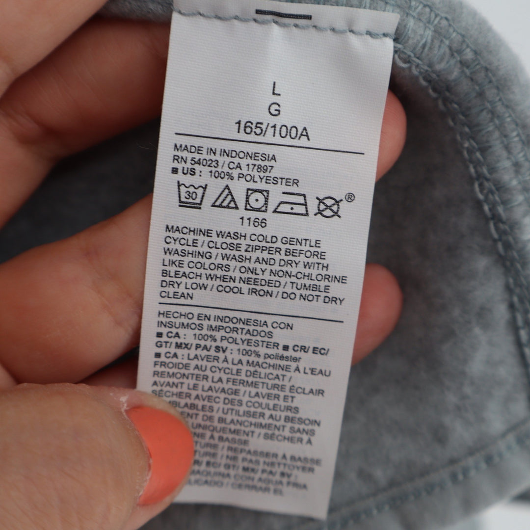 Old Navy Performance Fleece Full Zip Jacket Heather Gray Mock Neck Large