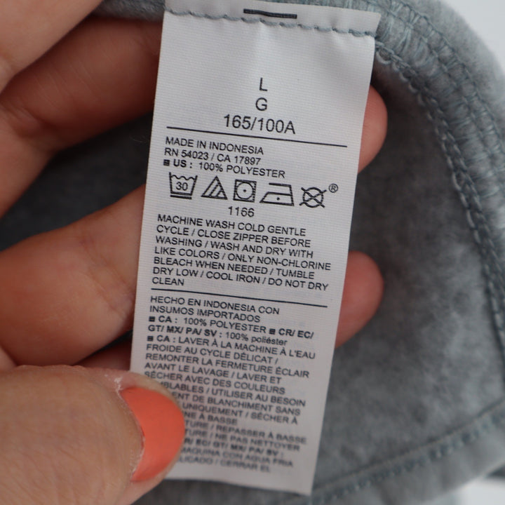 Old Navy Performance Fleece Full Zip Jacket Heather Gray Mock Neck Large