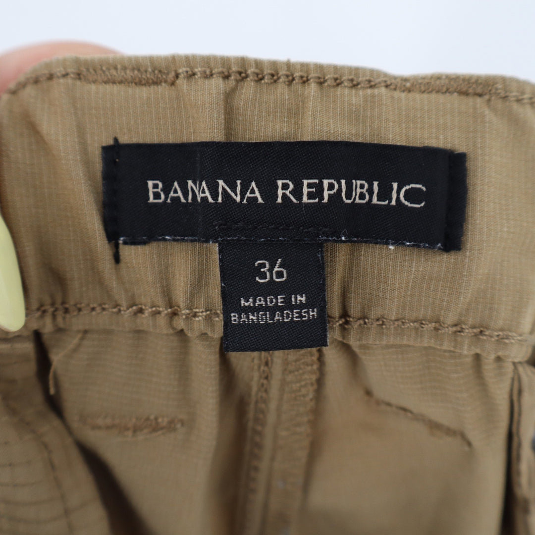 Banana Republic Mens 36 Core Temp Ripstop Shorts Khaki Tan Stretch Hiking