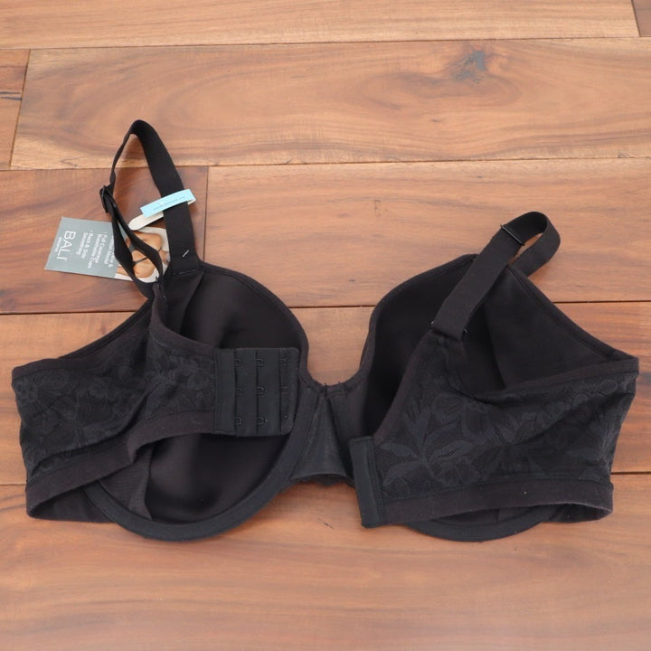 Bali Breathe Lightweight T-Shirt Bra Womens 40C Black Stretch Padded Underwire
