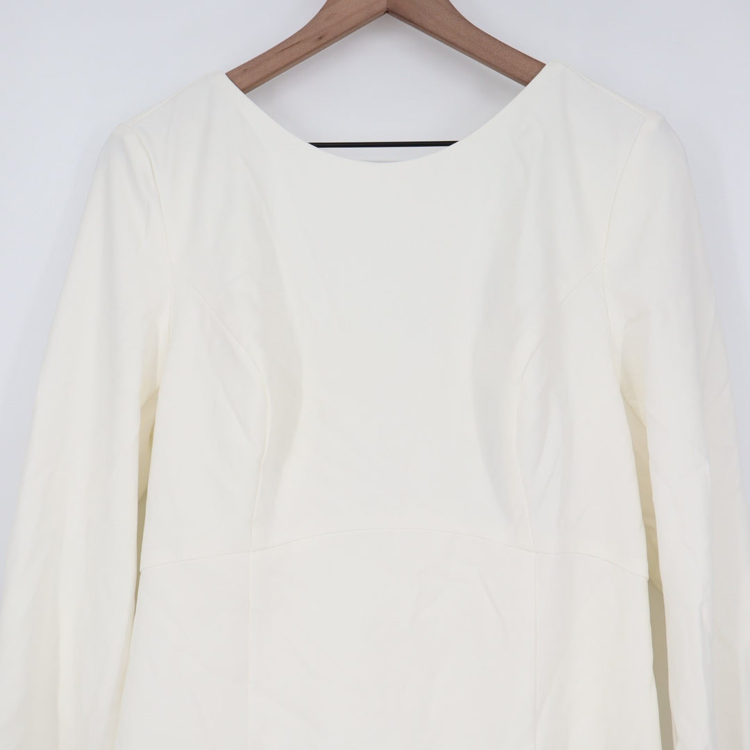 Lulus Sheath Dress Womens XL White Stretch Long Sleeve Round Neck Pullover