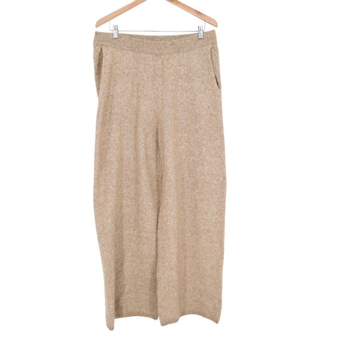 State Of Day Intimates Lounge Pants Womens M Brown Slash Pockets Elastic Waist