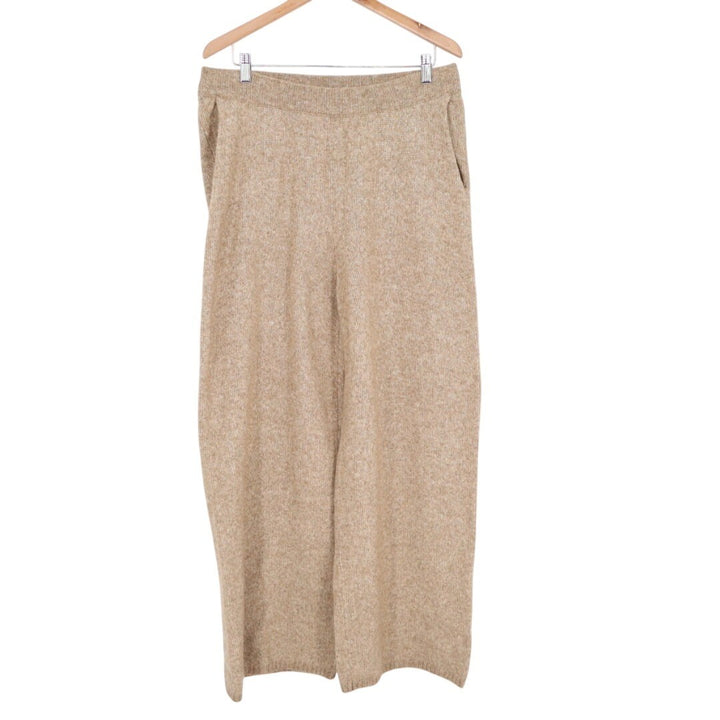 State Of Day Intimates Lounge Pants Womens M Brown Slash Pockets Elastic Waist