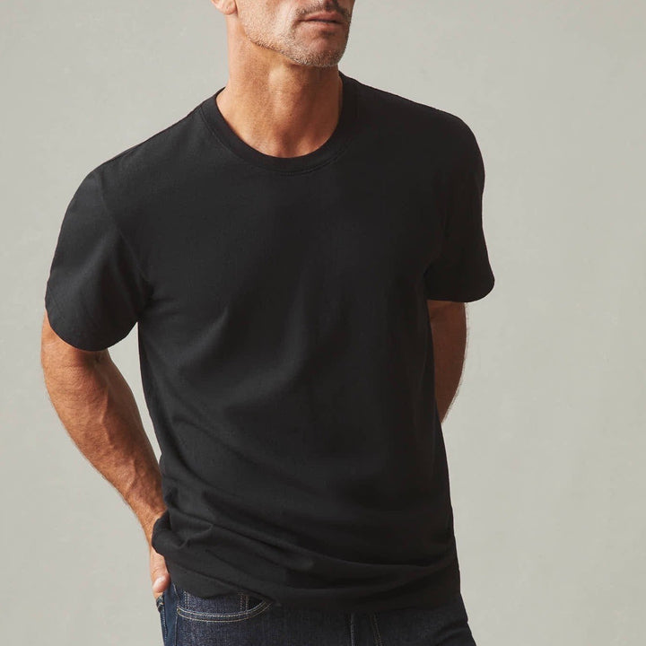 American Giant Mens Black V Neck T Shirt Made in USA Size 2XL