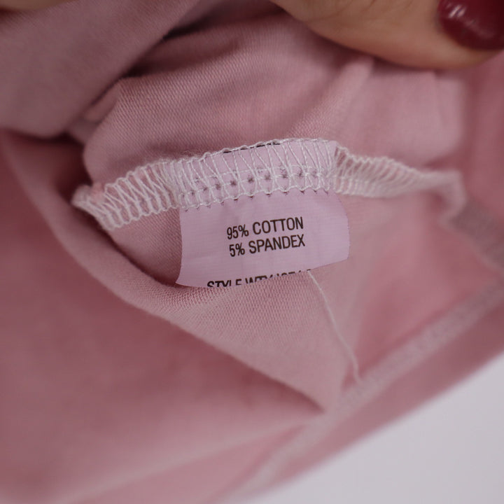 gemma & olivia T-Shirt Womens Medium Pink Cuffed Short Sleeve Cotton Fair