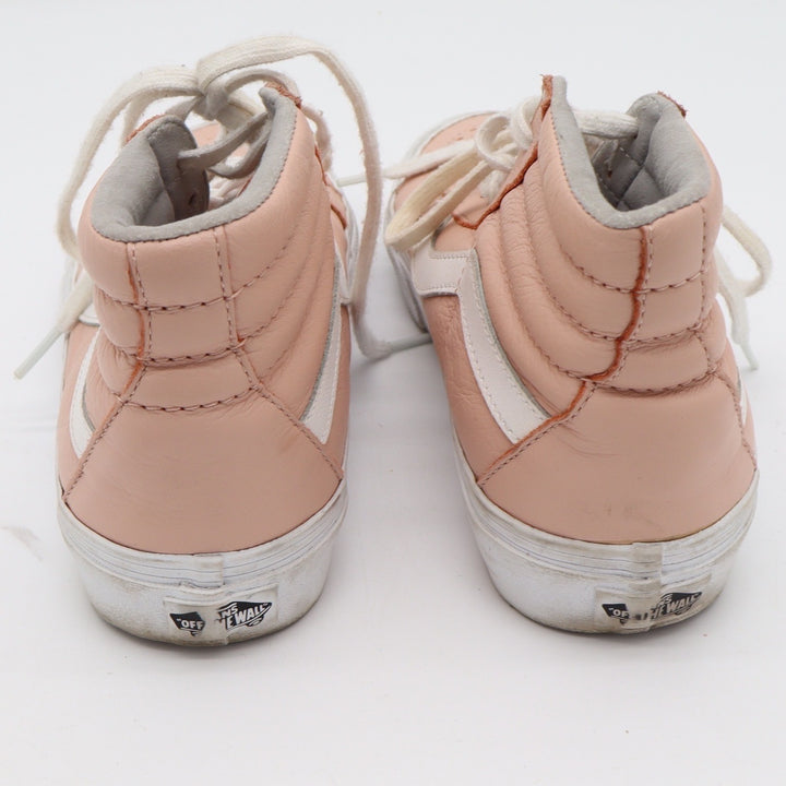 Vans Sk8-Hi Leather High Top Sneakers Peach Pink Womens 7