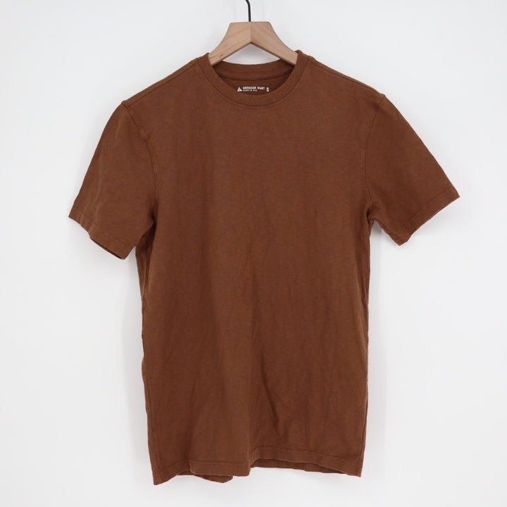 American Giant Classic T Shirt Brown Crew Neck Short Sleeve Made in USA Size S