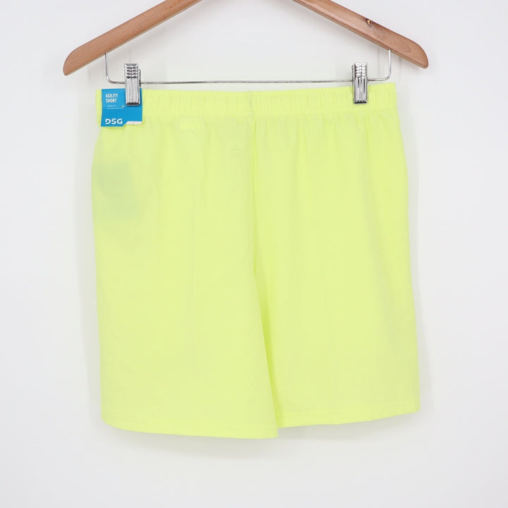 DSG Boys Agility Short Light Lime Neon Yellow Athletic Performance L 14-16 NEW