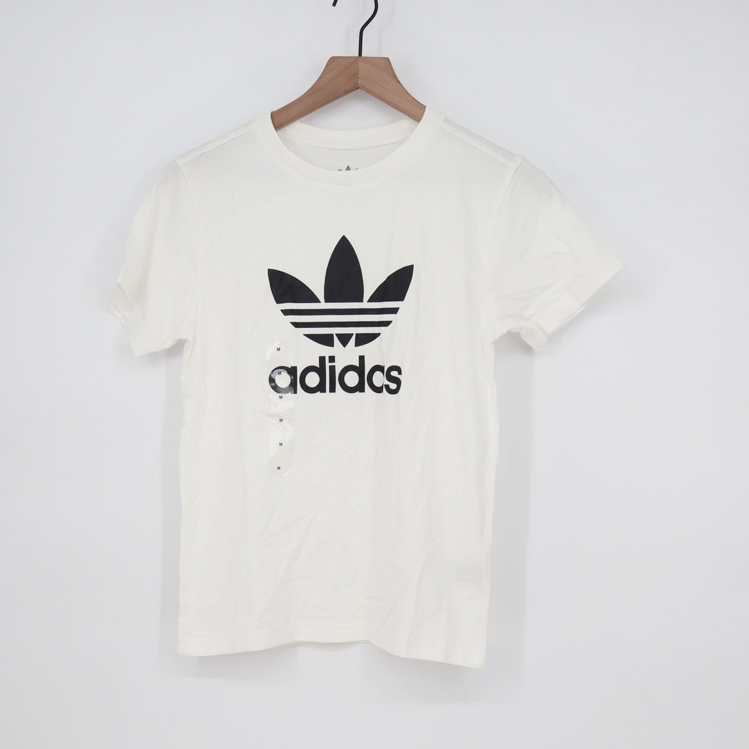 Adidas Originals Trefoil Graphic T-Shirt Off-White Cream Youth Size M