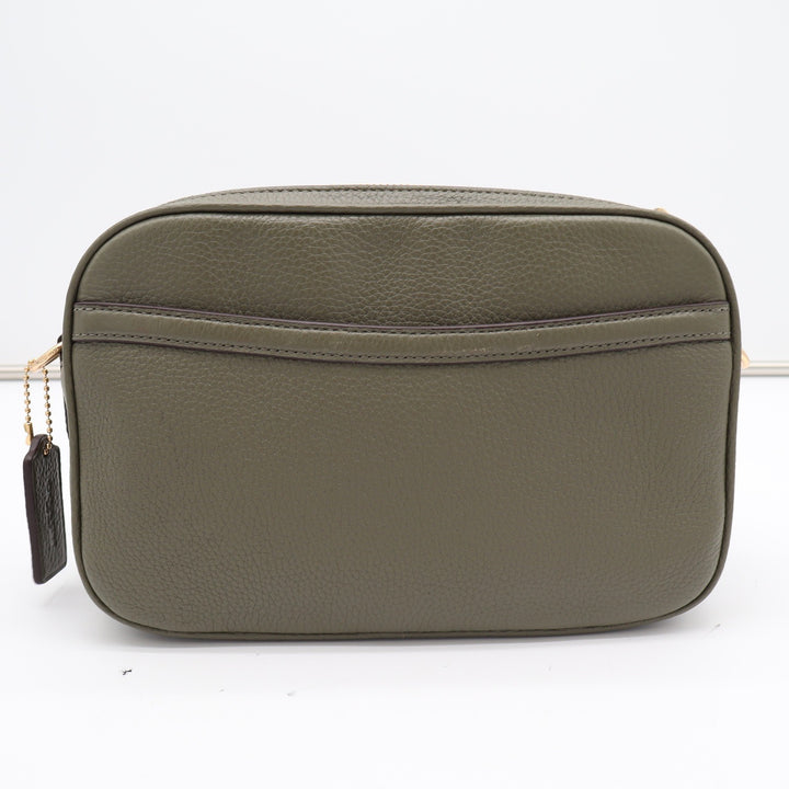 Coach Jes Crossbody Bag Fatigue Green Pebble Leather Horse Carriage Logo EAF143