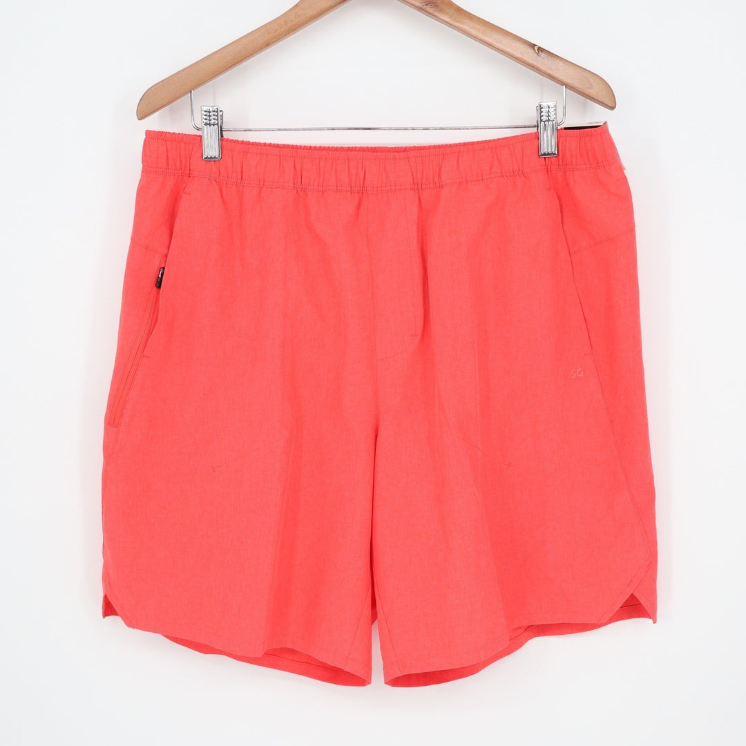 DSG Mens 8" Agility Short Cabana Coral Heather Orange Athletic L CKP9174CN