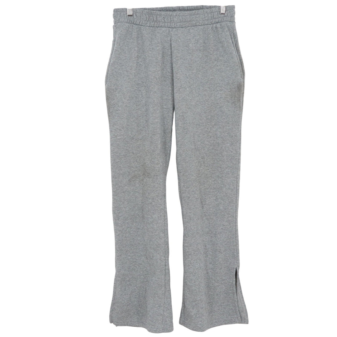 Downtown Motion Women's Gray Heathered Side Slit Sweatpants Joggers Large