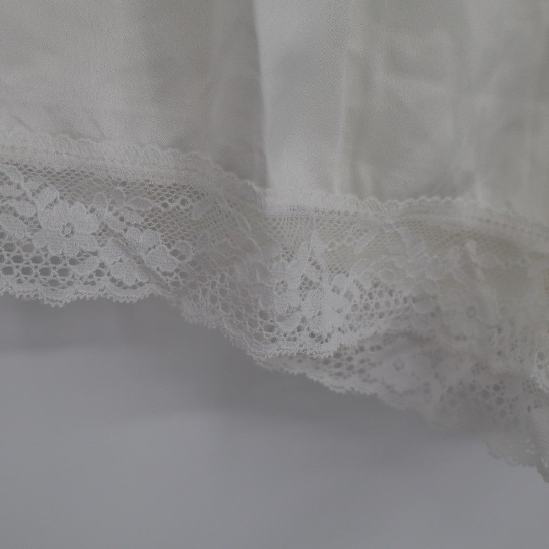 Flora Nikrooz Selena Sleep Shorts Women Medium White Cotton Tie Front Loungewear