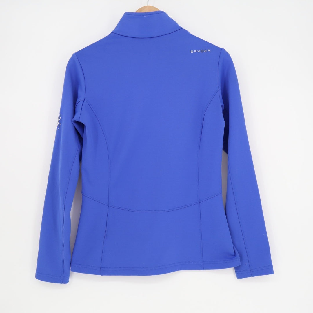 Spyder Sweatshirt Womens Medium Stretch Blue Fleece Quarter Zip Long Sleeve