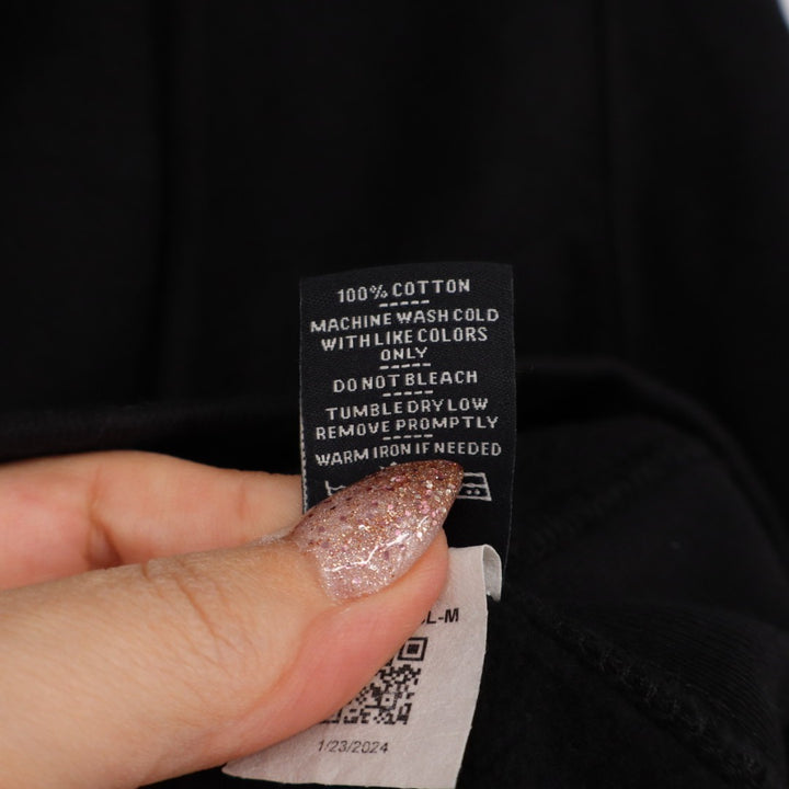American Giant Hoodie Womens Medium Black Full Zip Cotton Lined Logo Casual