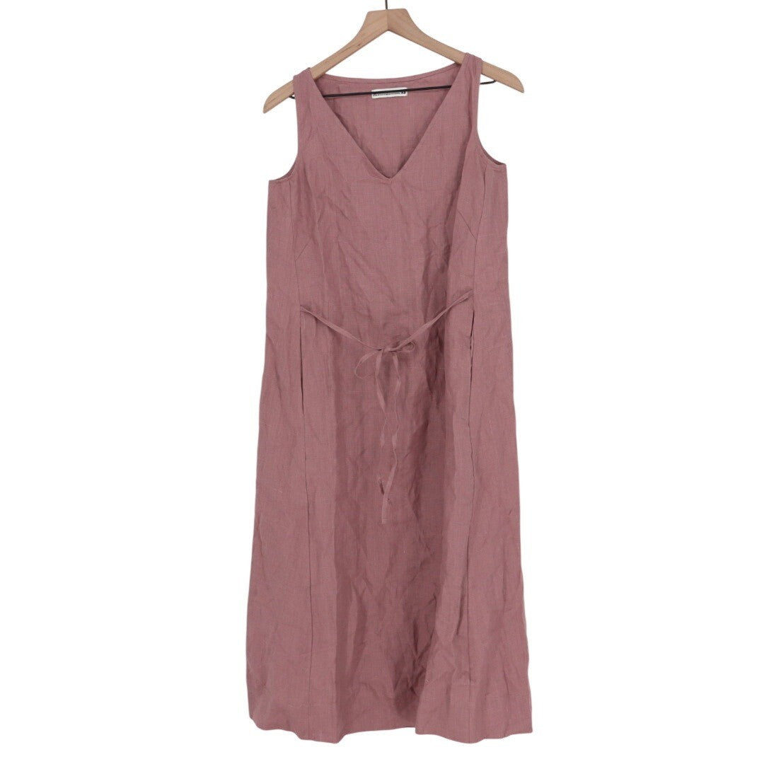 American Giant Women's Linen Tie Dress Size XS Twilight Mauve Made In USA