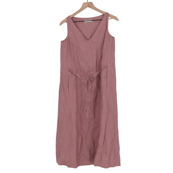 American Giant Women's Linen Tie Dress Size XS Twilight Mauve Made In USA