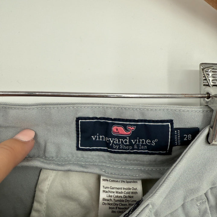 Vineyard Vines Chino Shorts Women 28 Gray Cotton Slash Pocket Flat Front Beach
