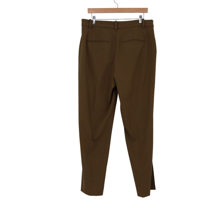 Madewell Tapered Trousers Olive Brown Size 12 Stretch Workwear Pants