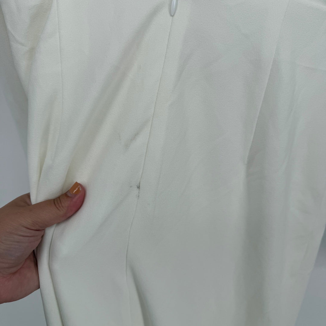 Lulus Stunning Romance White Long Sleeve Mermaid Maxi Dress Size S