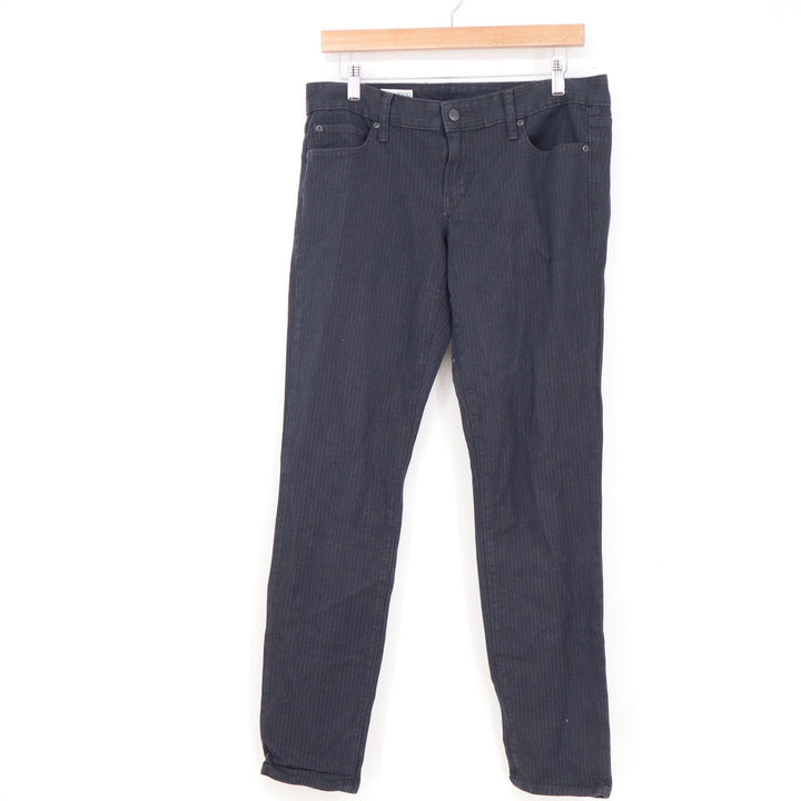 Gap 1969 Always Skinny Jeans Navy Blue Pinstripe Stretch Denim Pants 30/10