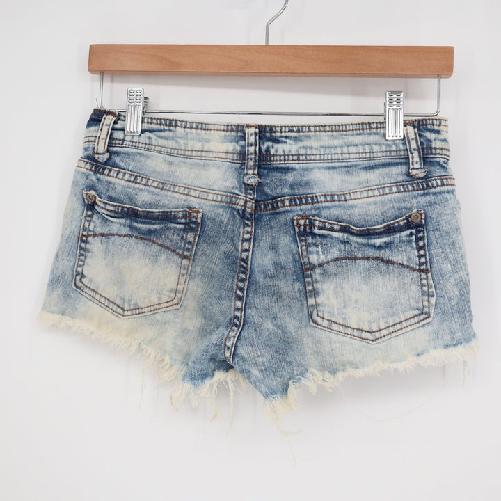 Highway Jeans Womens Size 5 Acid Wash Distressed Denim Shorts Low Rise