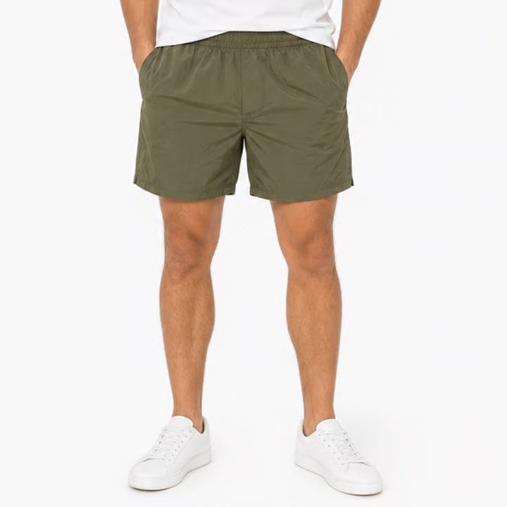 VRST Mens All-In 5 Inch Unlined Shorts Olive Green Shine XL NEW