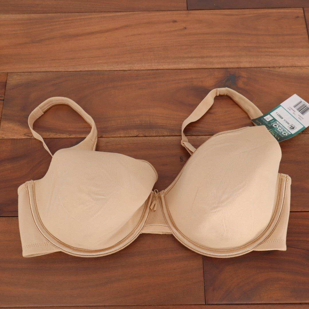 Vanity Fair Body Caress Contour Bra Womens 36DD Beige Full Coverage Underwire