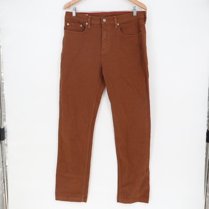 American Giant Roughneck Jeans Womens 32x30 Rust Canvas Cotton High Rise Skinny